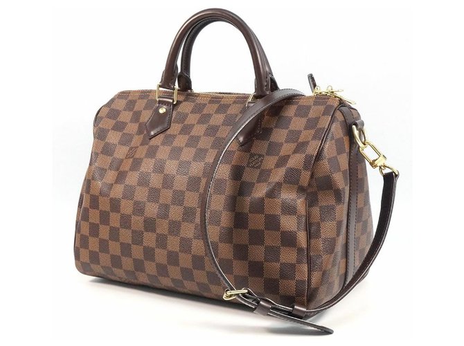 Louis Vuitton speedy Bandouliere 30 Womens handbag N41367 damier ebene Cloth  ref.244497