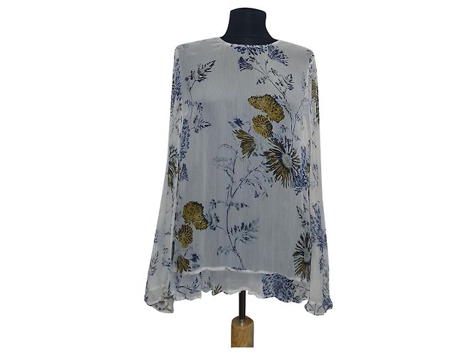 Blusa Baum und Pferdgarten floreale in viscosa Multicolore