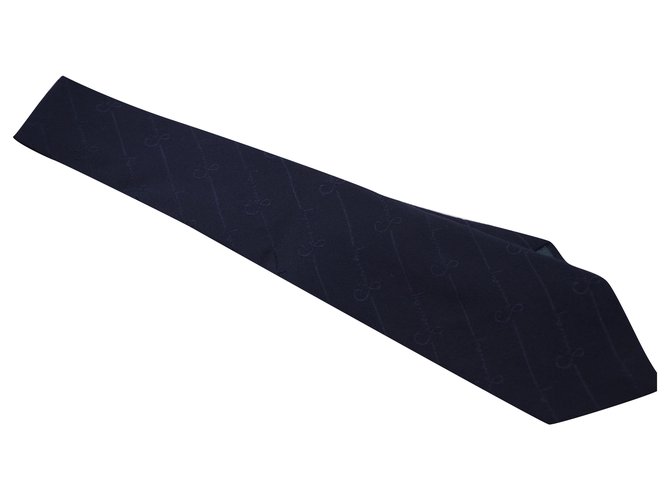 Givenchy Cravatte Blu navy Seta  ref.244530