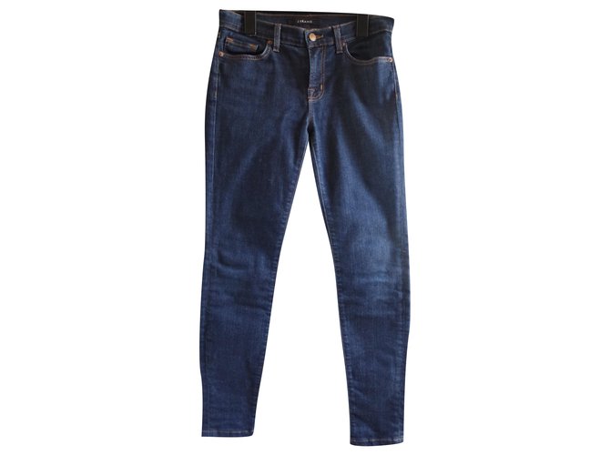J Brand Jeans Navy blue Cotton  ref.244532