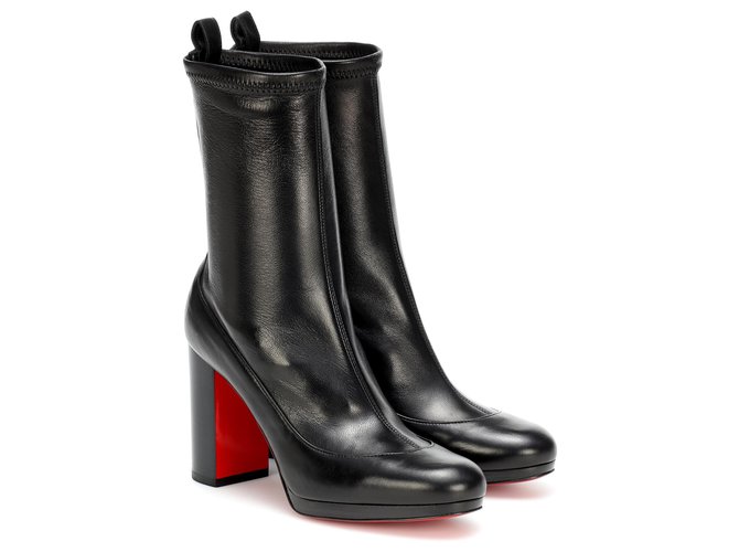 Leather boots Christian Louboutin Black size 38 EU in Leather
