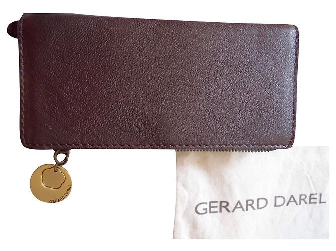 Gerard Darel Leather Wallet Brown Chocolate