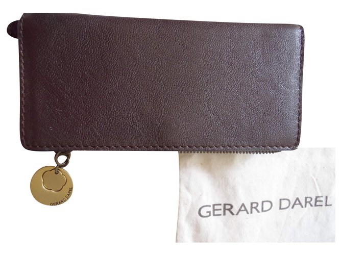 Gerard Darel Wallets Brown Chocolate Leather  ref.244646