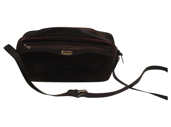 Borsa Camera Gucci in pelle scamosciata marrone