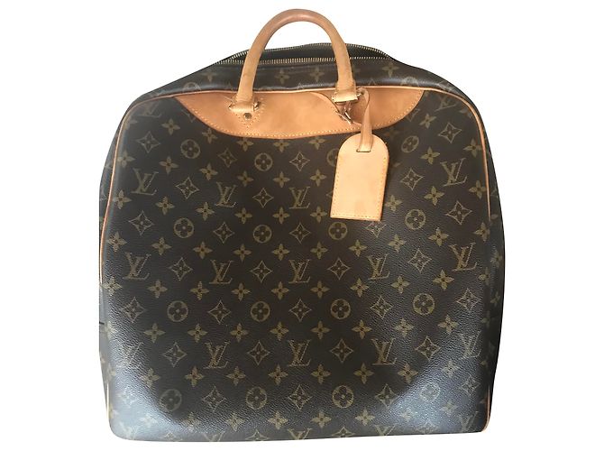 Louis Vuitton Évasion Reisetasche Braun Stoff