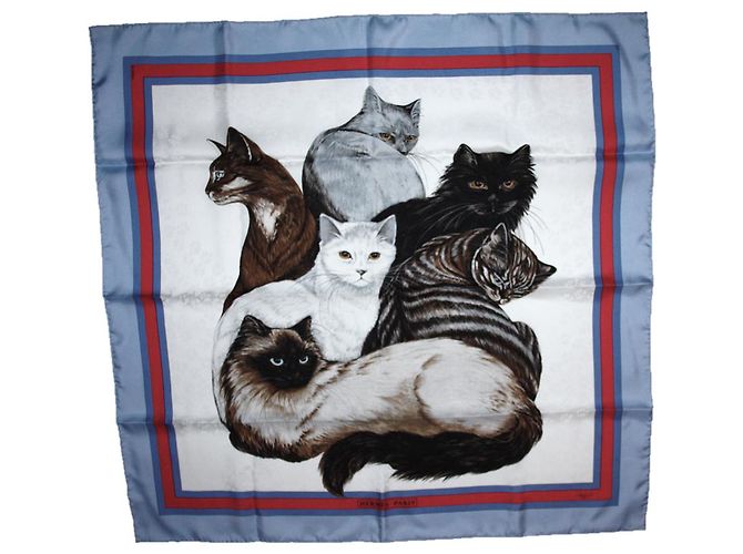 Piazza Hermès "Les Chats" Multicolore Seta