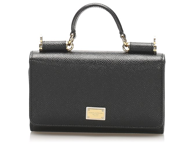 Dolce & Gabbana Dolce&Gabbana Black Miss Sicily Mini Leather