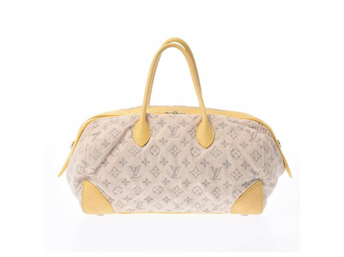 Louis Vuitton Speedy round Giallo Tela  ref.245018