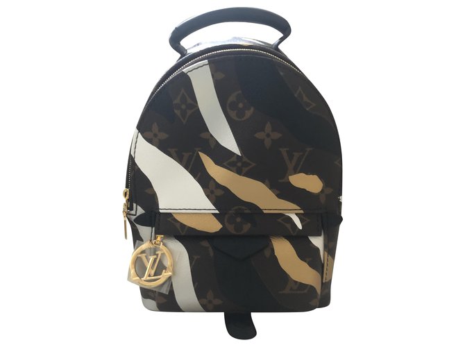 Mini mochila Louis Vuitton LVxLoL Palm Springs Castaño Paño  ref.245029