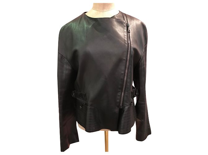 Chloé Lederjacke aus Lammfell schwarz
