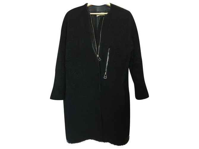 balenciaga shearling coat