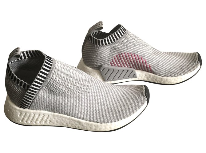 Adidas NMD Slip-On in grauer Größe 42 2/3 Schwarz Pink Weiß  ref.245112