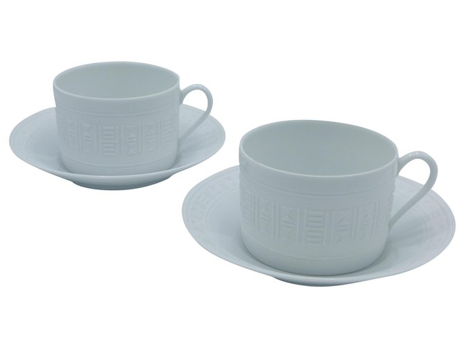 Hermès Egee tea cup and saucer White  ref.245115