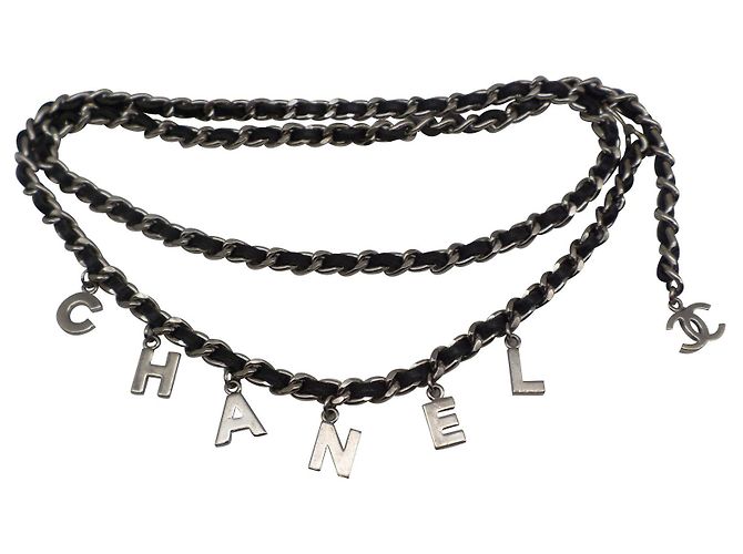 Chanel Gürtel Silber Metall