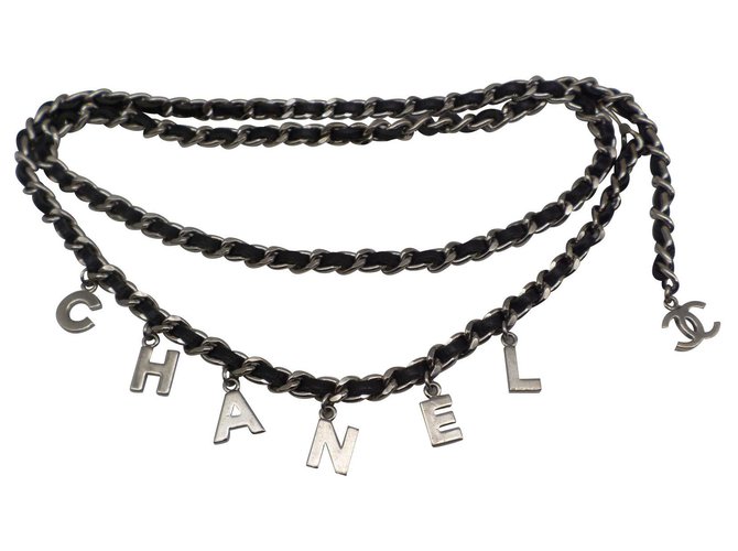Chanel Cintos Prata Metal  ref.245150