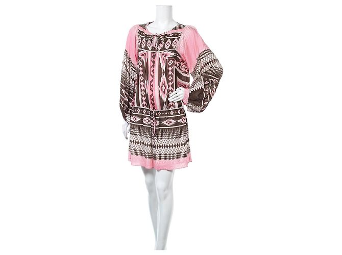 Hale Bob Kleid Rosa Mehrfarbig Größe S Pink Mehrfarben