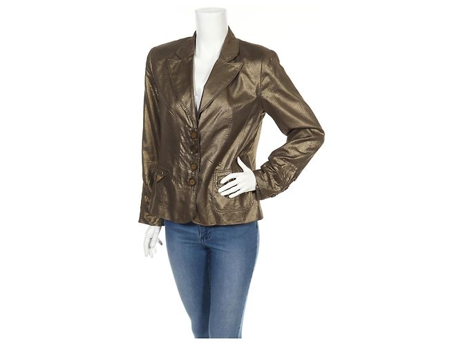 Blazer Luisa Cerano Gold Baumwolle Wolle Golden