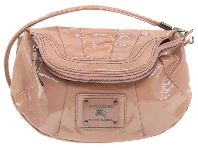 Burberry Shoulder bag Pink Patent leather  ref.245568