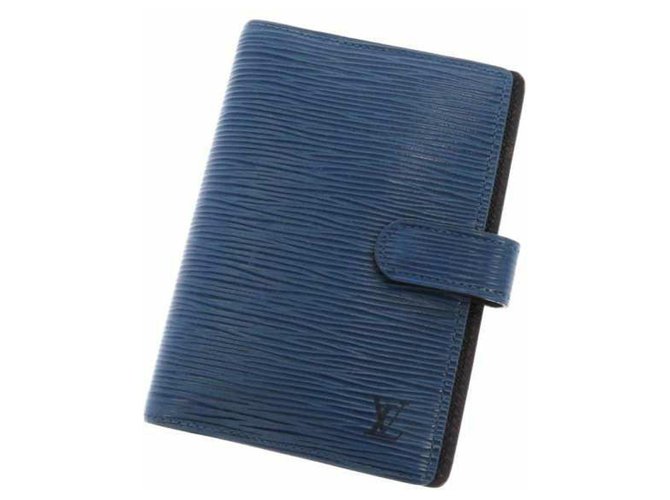 Agenda do Louis Vuitton Blue Epi Azul Couro  ref.245621