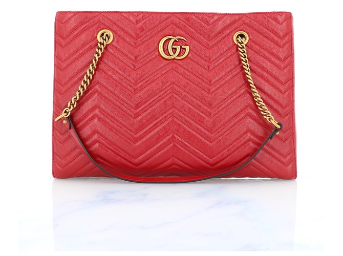 GUCCI MARMONT Red Leather  ref.245781
