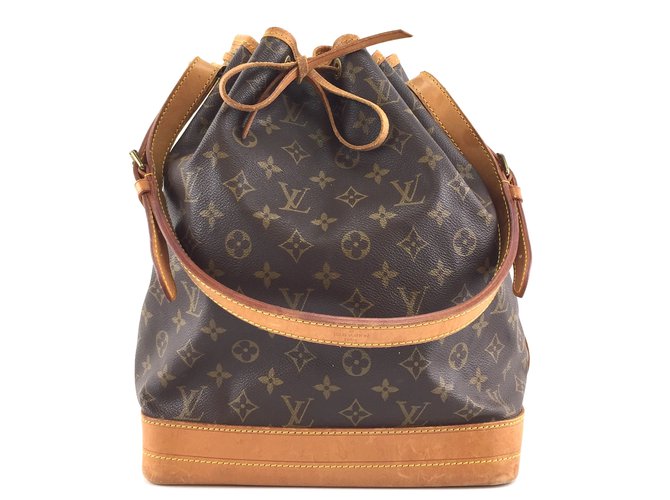 Tela Louis Vuitton Noe GM Monogram Marrone Pelle  ref.245860