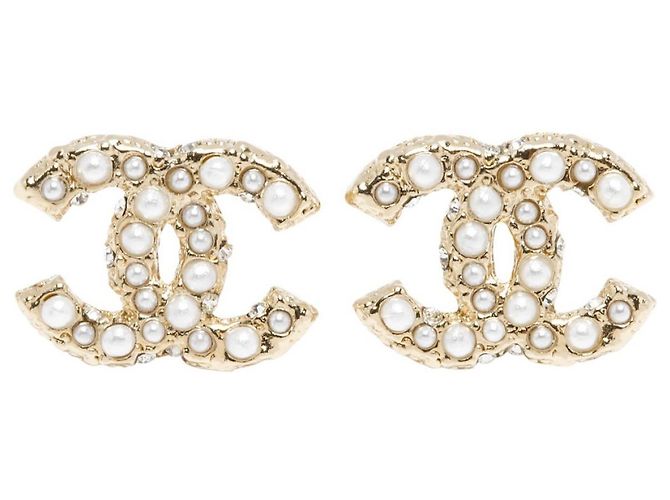 Chanel CC DIAMANTI E PERLE D'oro Metallo