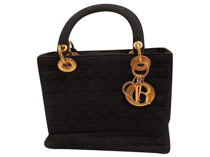 Christian Dior TOILE LADY DIOR CANNAGE Noir