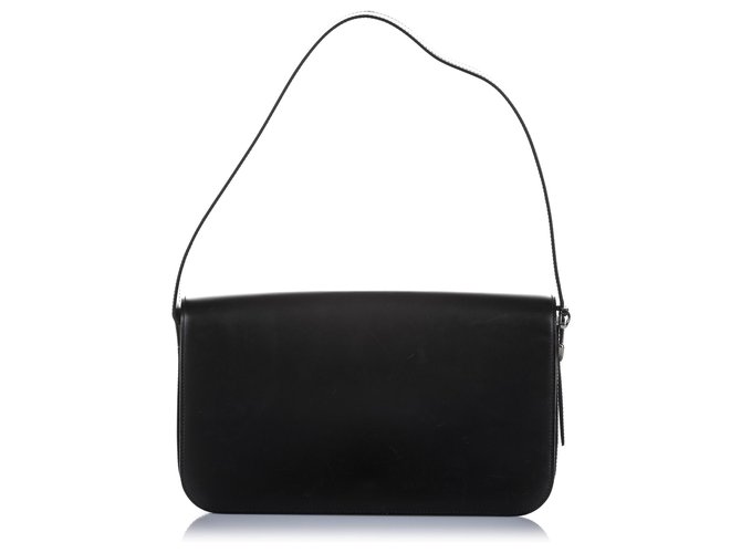 Cartier Black Panthere Leather Shoulder Bag Pony-style calfskin  ref.246036