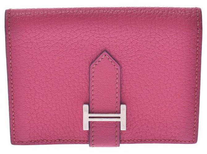 Béarn Hermès Bearn Pink Leather  ref.246098
