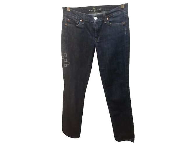 7 For All Mankind Roxanne ankle crop with square embellishment