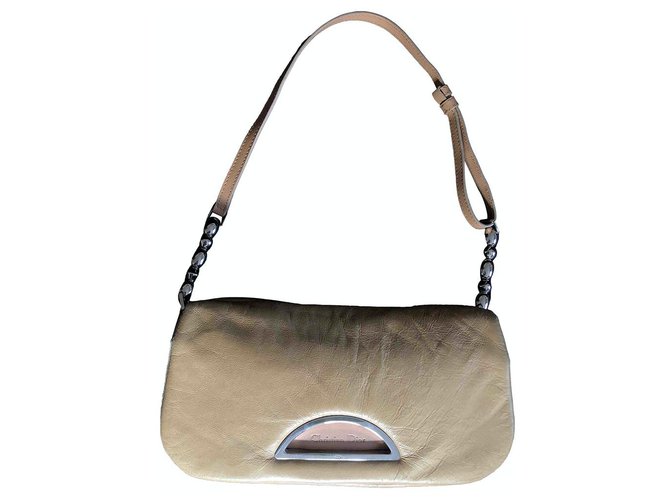Malice Dior Handbags Beige Leather  ref.246152