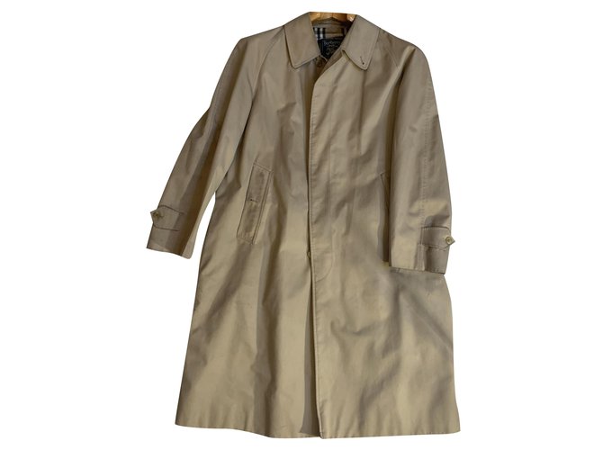 Burberry coat Beige Cotton Polyester  ref.246174
