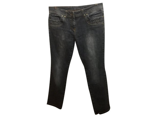Jean Timberland avec poches ornées Coton Elasthane Gris anthracite  ref.246210