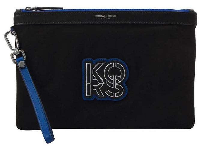 Michael Kors Travel Pouch Black Blue