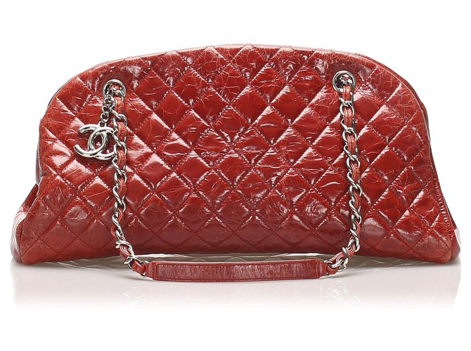 NEW CHANEL BOWLING HANDBAG MADEMOISELLE PATENT LEATHER QUILTED