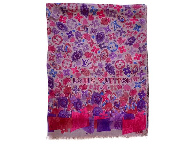 Louis Vuitton sciarpe Multicolore Seta Cachemire Lana