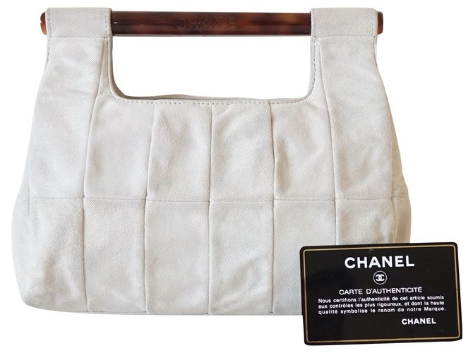 Chanel Handbags White Cloth ref.246430 - Joli Closet