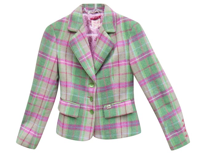 Autre Marque Ness Of Scotland Jacke t 36 neue Bedingung Pink Hellgrün Tweed  ref.246454