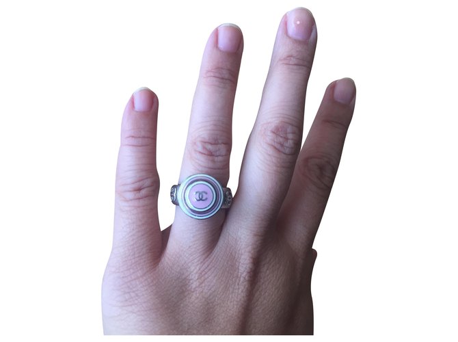 Chanel ring Argento Metallo  ref.246487
