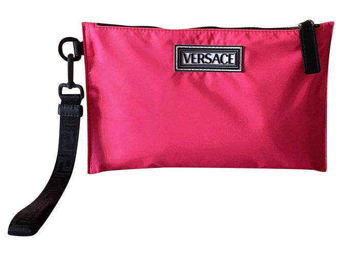 Versace Pochettes Nylon Rose  ref.246531