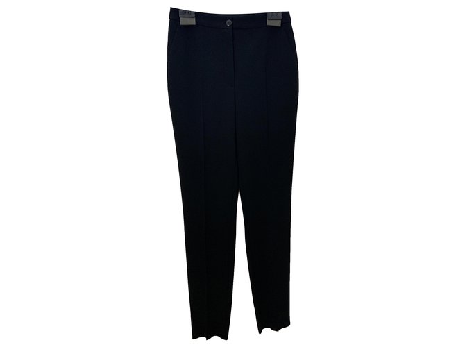 Chanel Un pantalon, leggings Polyester Noir  ref.246700