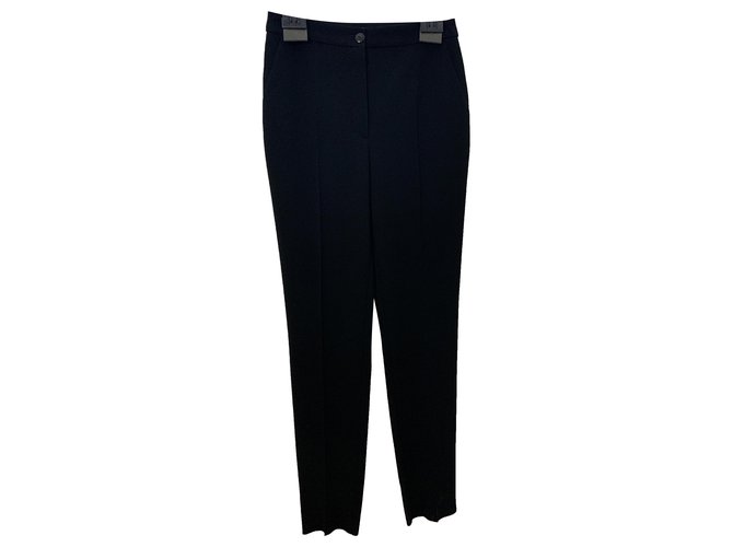 Chanel Un pantalon, leggings Polyester Noir  ref.246701