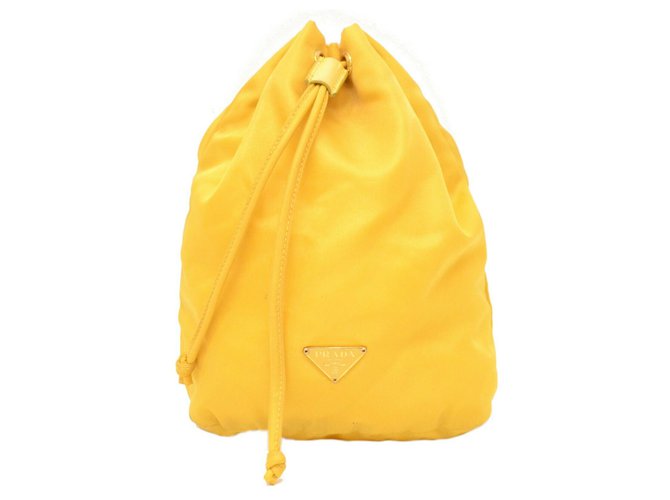 Prada Handbag Yellow Leather  ref.246794