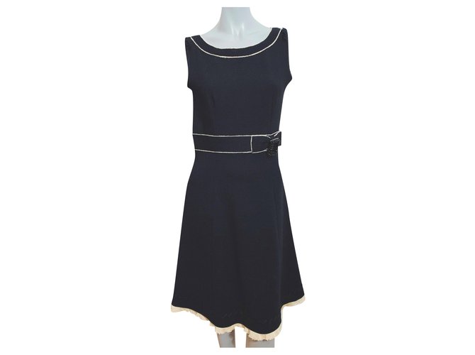 Prada Dresses Black Wool  ref.246835