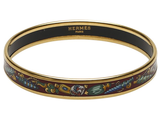 Hermès Hermes Multi Cloisonne Bangle Multiple colors Golden Metal  ref.246841