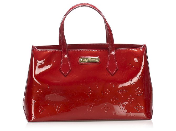 Louis Vuitton Red Vernis Wilshire PM Leather Patent leather ref.581114 -  Joli Closet