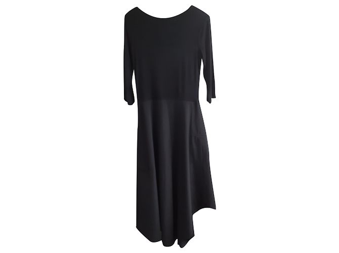 Ikks langes Viscose Kleid Schwarz