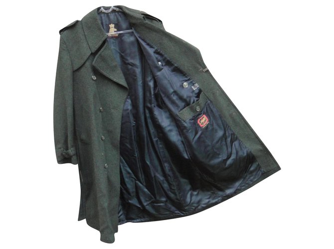 Autre Marque abrigo de hombre Falcon vintage Talla S Verde oscuro Lana  ref.247047