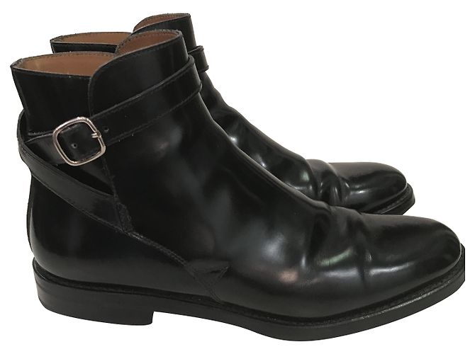 Botines Church's de piel box negro