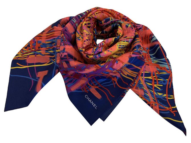 Chanel scarf Multiple colors Silk  ref.247243